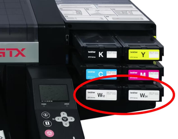 Brother BGCX40W07000022 GCX-4W70, оригінальний білий (White) чорнильний картридж для текстильних принтерів серії GTX/GTXpro, 2 x 700 мл 