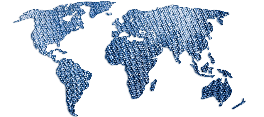 SIP-Italy - world map denim